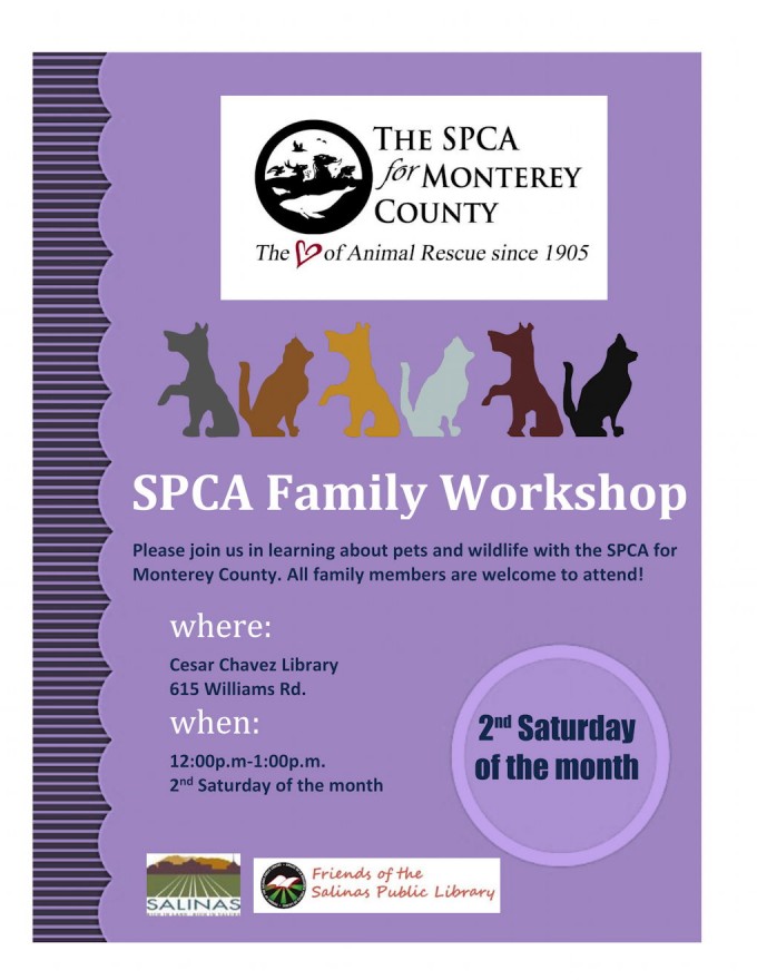 SPCA Family Workshop flyer