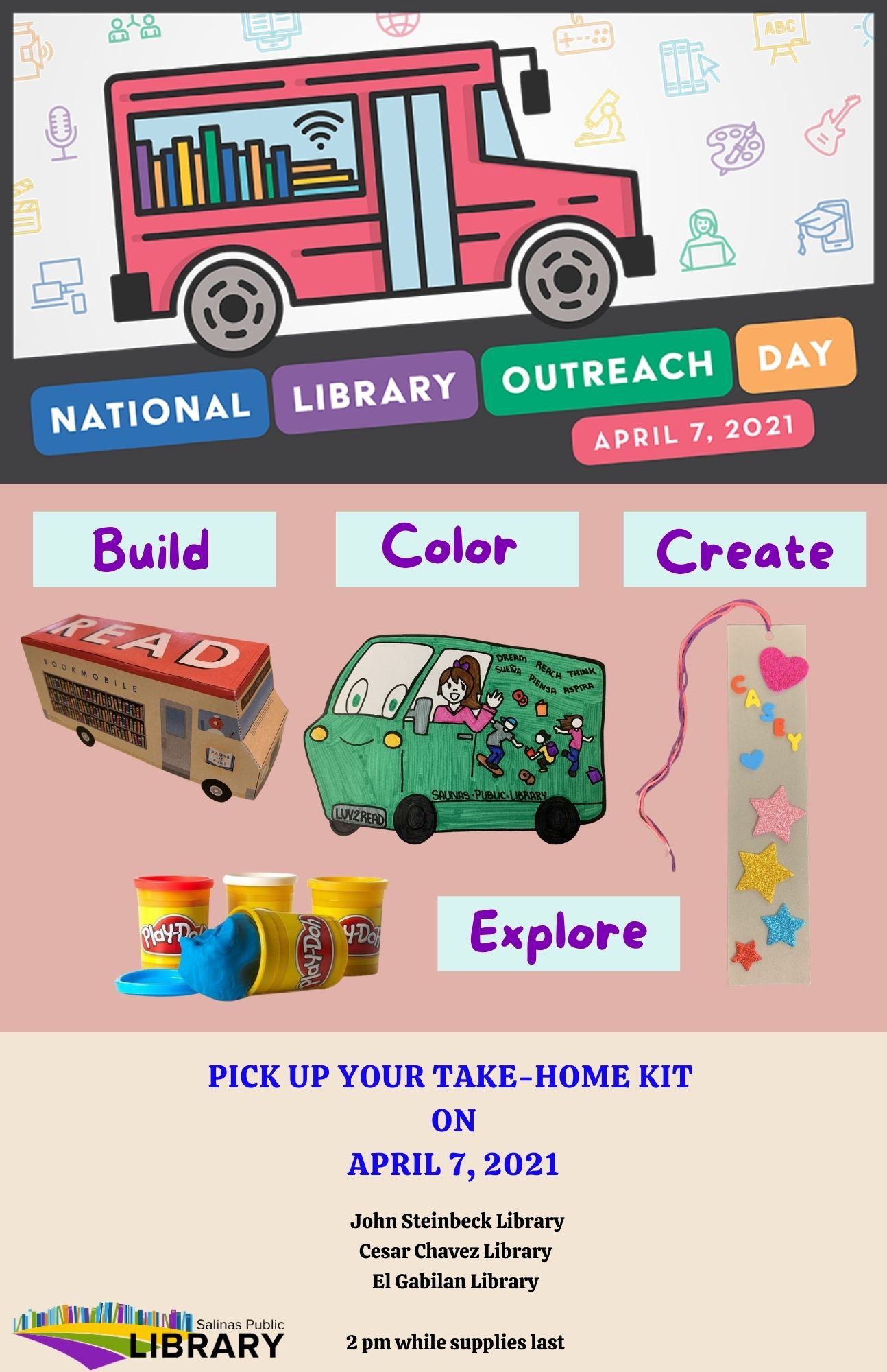 National Library Outreach TakeHome Kits Salinas Public Library