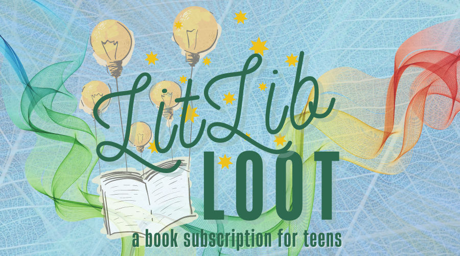 Logo that reads Lit Lib Loot - a book subscription for teens