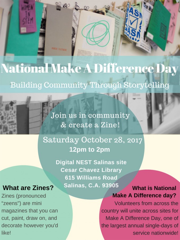 National Make A Difference Day | Salinas Public Library