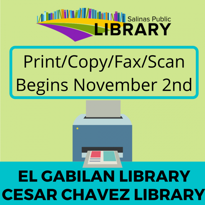 Print, Copy, Fax and Scan Services | Salinas Public