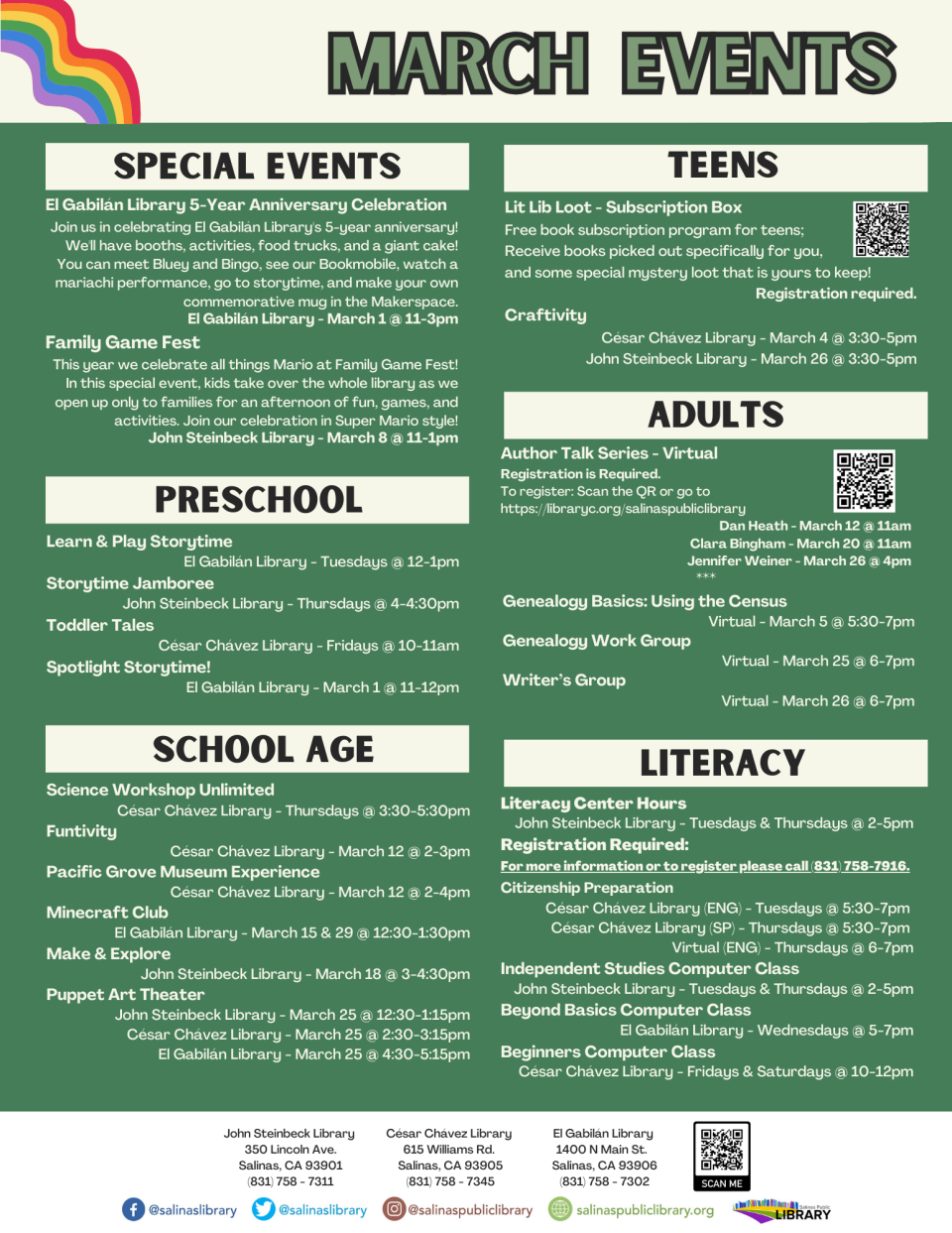 Library March Events